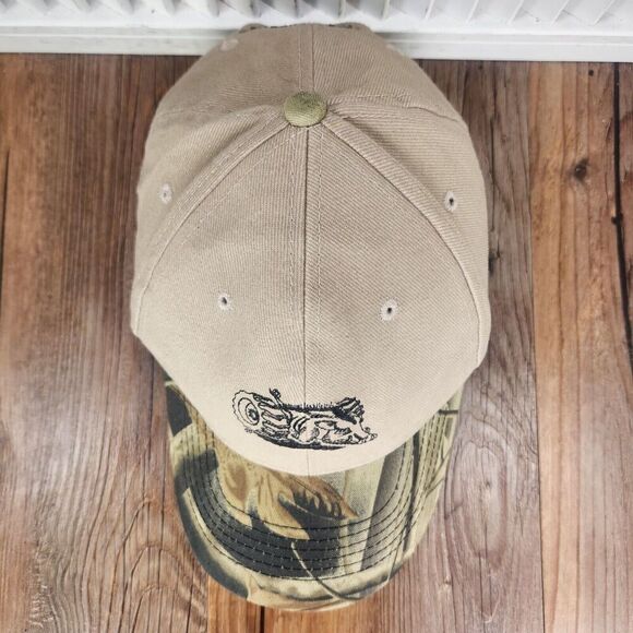 Mud Hog Hydraulic RWD Strapback Hat Cap Beige Green Camo Harvesting Brand Farmer - Picture 7 of 10